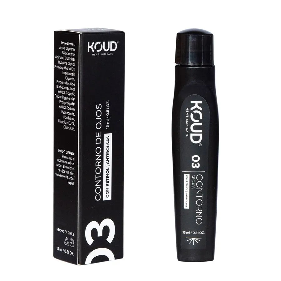 03. CONTORNO DE OJOS PARA HOMBRES CON RETINOL ROLL ON 15 ML