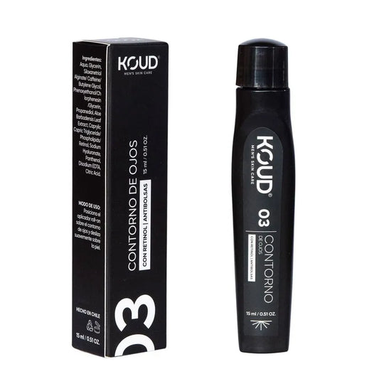 03. CONTORNO DE OJOS PARA HOMBRES CON RETINOL ROLL ON 15 ML
